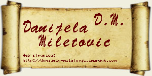 Danijela Miletović vizit kartica